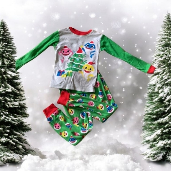 Nickelodeon pink Fong boys pajamas 5T green rod long sleeve colorful hol… - Picture 3 of 11